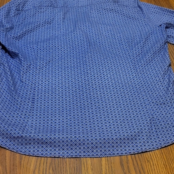 Soul of London Men's Dress Shirt 16.5 | Blue Pattern | Modern Fit - Picture 7 of 7